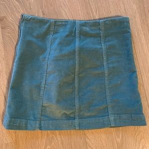Teal corduroy skirt
